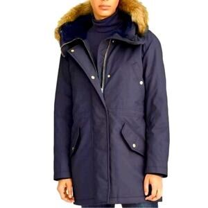 J. Crew Perfect Winter Parka in Navy.